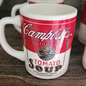 Red and White Soup Mug